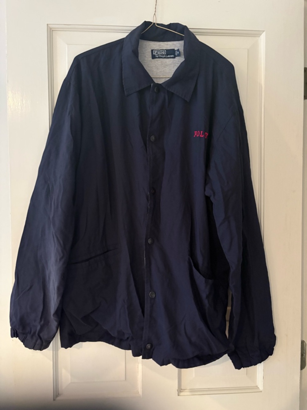 Polo by Ralph Lauren Men's Navy Coach Jacket. Vintage Size M